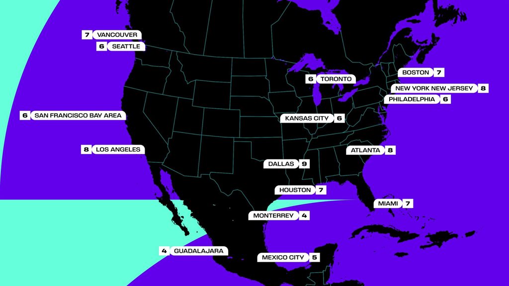 Міста, що приймуть матчі ЧС, та кількість поєдинків в них, фото FIFA