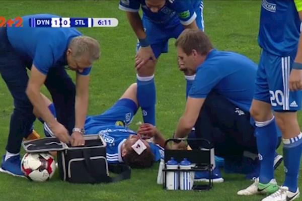 Пиварич разбил голову в матче со Сталью