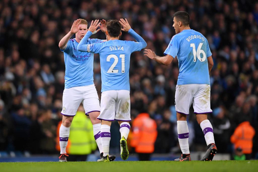 Кевин Де Брюйне, Давид Силва и Родри, Getty Images
