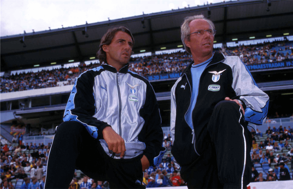 Роберто Манчини и Свен-Горан Эрикссон, Allsport Роберто Манчини и Свен-Горан Эрикссон, Allsport