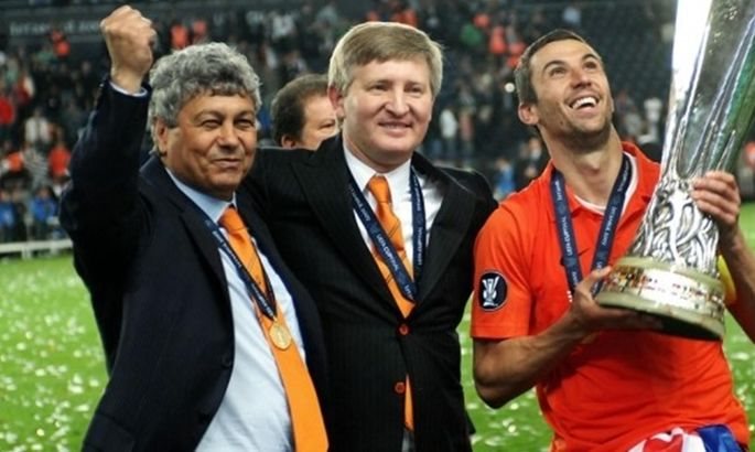 Мірча Луческу, Рінат Ахметов та Дарійо Срна, ФК Шахтар