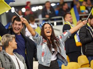 Как в Киеве поддерживали сборную Украины