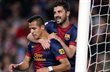 Алексис и Вилья празднуют гол в ворота Депортиво, фото fcbarcelona.com