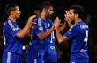 Челси празднует четвертый гол в ворота Маккаби, Getty Images