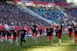 Игроки РБ Лейпциг празднуют исторический успех, Getty Images