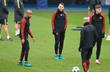 Фабиан Делф (слева) на сегодняшней тренировке, mancity.com