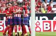 игроки атлетико празднуют взятие ворот, twitter.com/atletienglish