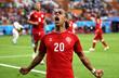 Юссуф Поульсен - автор победного гола, twitter.com/fifaworldcup
