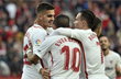 Севилья празднует гол Андре Силвы, twitter.com/SevillaFC