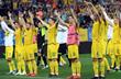 Сборная Украины празднует победу, фото Телеграф