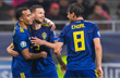 Швеция празднует победу, svenskfotboll.se