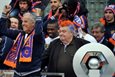 Тренер Жирар (слева) и президент Николлен праздную чемпионство, Getty Images
