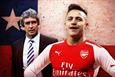 Чилийское противостояние Пеллегрини и Алексиса, коллаж skysports.com