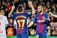 Алькасер открыл счет в матче, twitter.com/fcbarcelona
