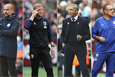 Пеп Гвардиола, Эдди Хау, Крис Хьютон и Маурицио Сарри, premierleague.com