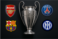 Логотипи клубів-претендентів та кубок Ліги чемпіонів, фото football.ua