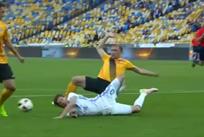 Симинин был удален на пятой минуте, кадр из видео