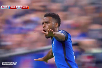 Тома Лемар празднует гол в ворота Нидерландов