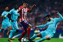 Жерар Пике (справа) в матче против Атлетико, getty images