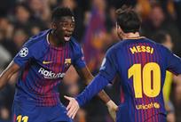 Месси и Дембеле радуются голу, фото: Getty Images