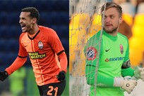 Алан Патрик и Никита Шевченко, фото Football.ua/ФК Шахтер/ФК Александрия