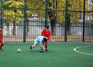 Фанаты на футбольном поле