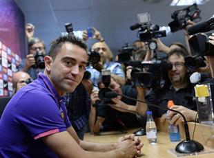 Хави на прощальной пресс-конференции, Getty Images 