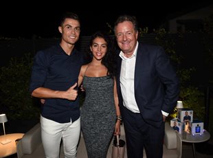 Кріштіану Роналду, Джорджина та Пірс Морган, getty images