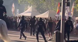 Бійка між фанатами, знімок екрану