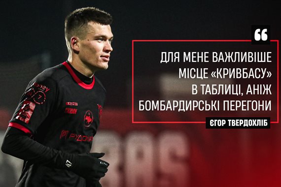 Твердохліб: Таблиця бомбардирів – це цікаво, але я не надаю цьому великого значення