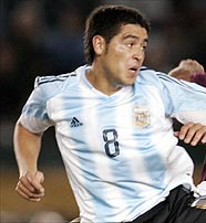 Рикельме в форме сборной Аргентины