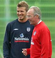 Дэвид Бекхэм и Свен Йоран Эрикссон