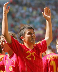 Давид Вилья - дубль в дебютном матче на Кубке мира