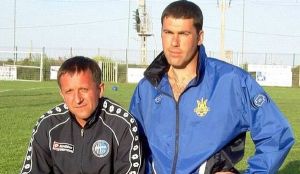 Главный тренер дончан Игорь Петров и президент-бомбардир Вадим Гельзин, фото ФФУ