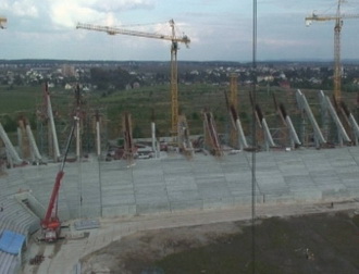 Инспекция УЕФА посетила строительство львовского стадиона