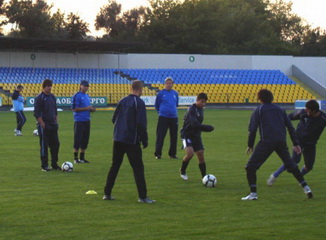 Черноморец на тренировке в Александрии, фото ФК Черноморец