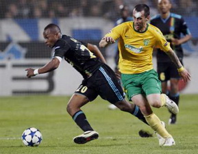 А в это время Андре Айю мирно играл против Жилины, Reuters