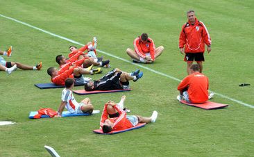 Футболисты Ривера готовятся к игре с Годой Крус, фото Ole