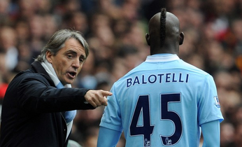 Манчини и Балотелли, фото Getty Images