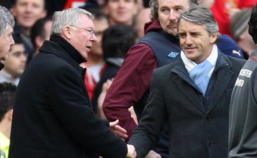 Алекс Фергюсон и Роберто Манчини, фото bbcimg.co.uk