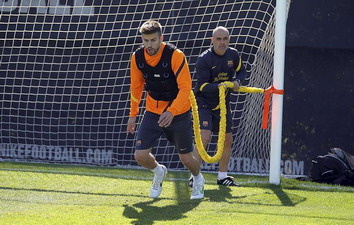 Жерар Пике на тренировке, marca