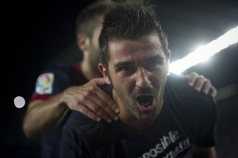 Вилья забивает первый гол после возвращения, Getty images