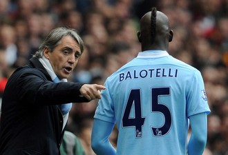 Манчини и Балотелли, Getty Images