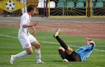 Кошелеву ради победы Титана довелось здорово потрудиться, фото SerafimSS - ФК Титан (Армянск)