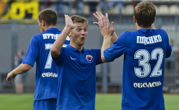 Ильичевец празднует победу © Борис Дворный, Football.ua