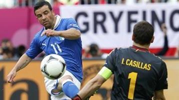 Ди Натале забивает Касильясу на ЧЕ, football-italia.net