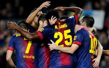 Барса празднует очередной гол, Getty Images