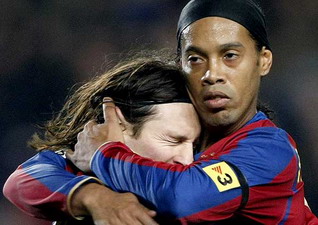 Месси и Роналдиньо, Getty images