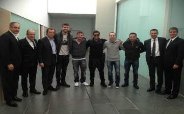 Барселонская компания перед церемонией вручения Золотого мяча, Getty Images