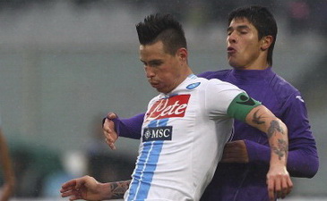 Ронкалья отметился голом, Хамшик - голевой передачей. Getty Images